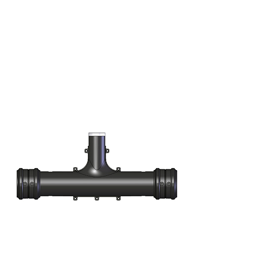 "T" CONNECTION Ø 75mm WITH REDUCED BRANCH  Ø 50mm- Gallery photo 1