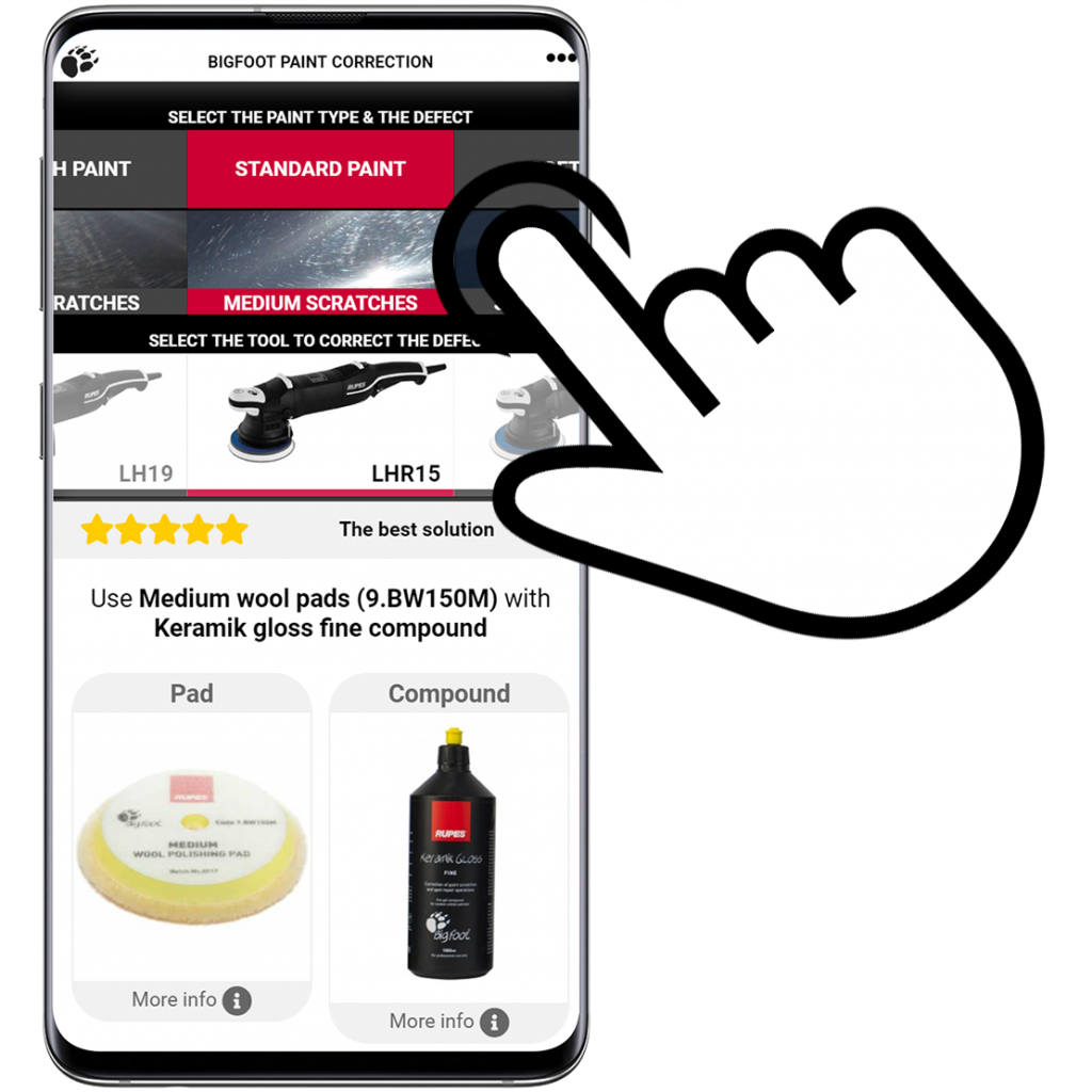 Rupes BigFoot Paint Correction App Rupes tools