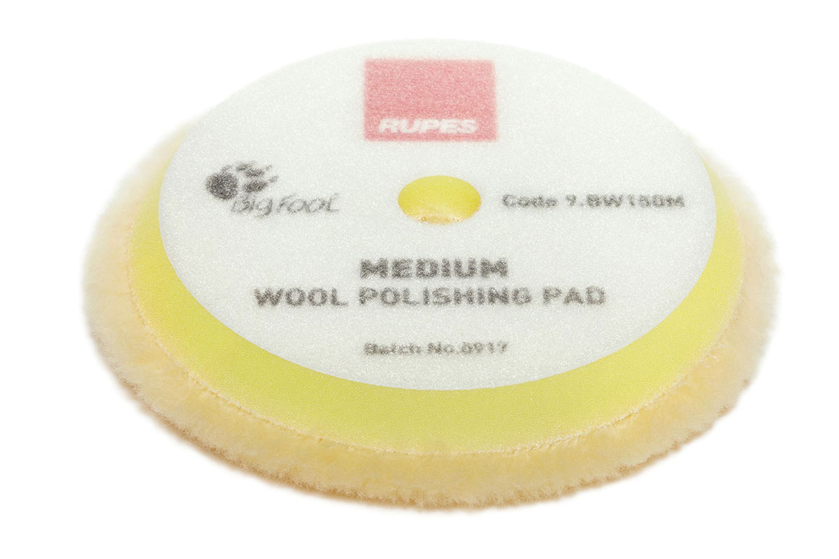 Rupes BigFoot Yellow Wool Pads Medium 30//40 mm Pack of 4