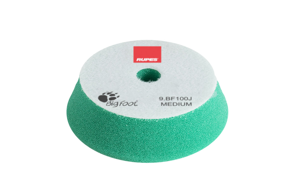 Medium foam polishing pads for random orbital Rupes tools