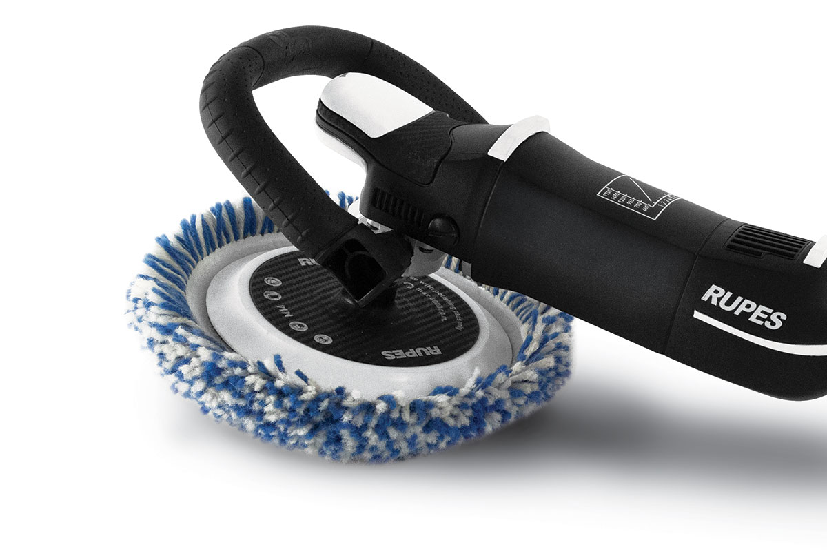 Rotary_wool_polishing_pads_with_LH19E Rotary wool polishing pads mounted on LH19E