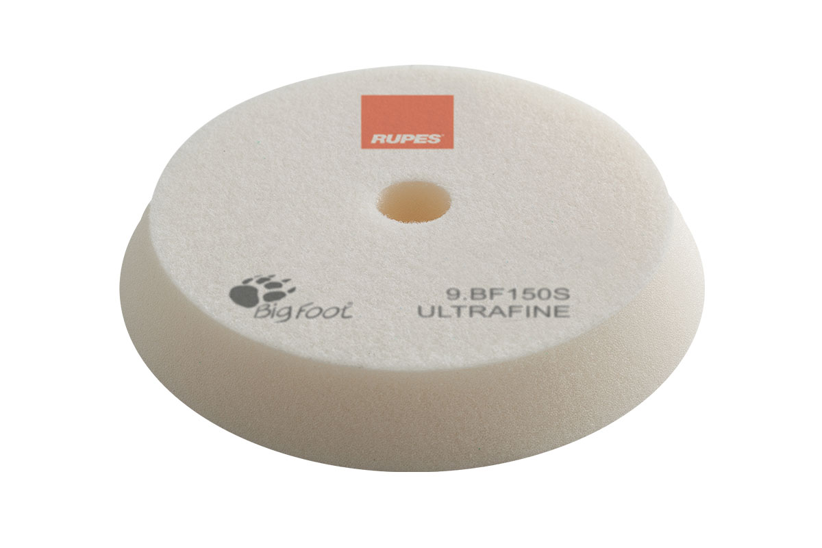 Ultrafine foam polishing pads for random orbital Rupes tools