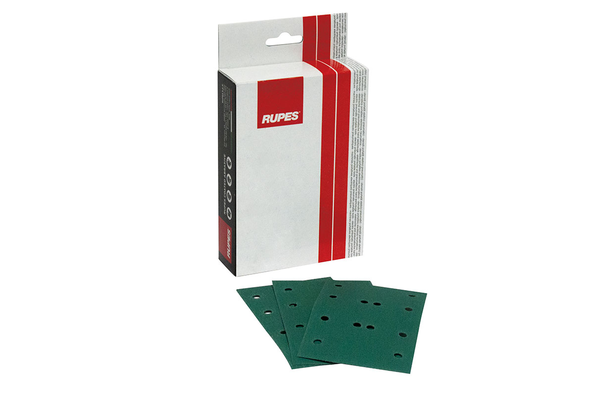 HQ400_80-130mm_12holes_packaging Film Abrasive 80x130mm 12 holes - HQ400 packaging