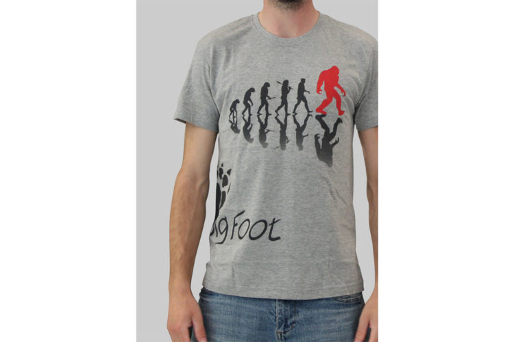 t-shirt-bigfoot-grey-front Bigfoot T-shirt – Grey- Gallery photo 1