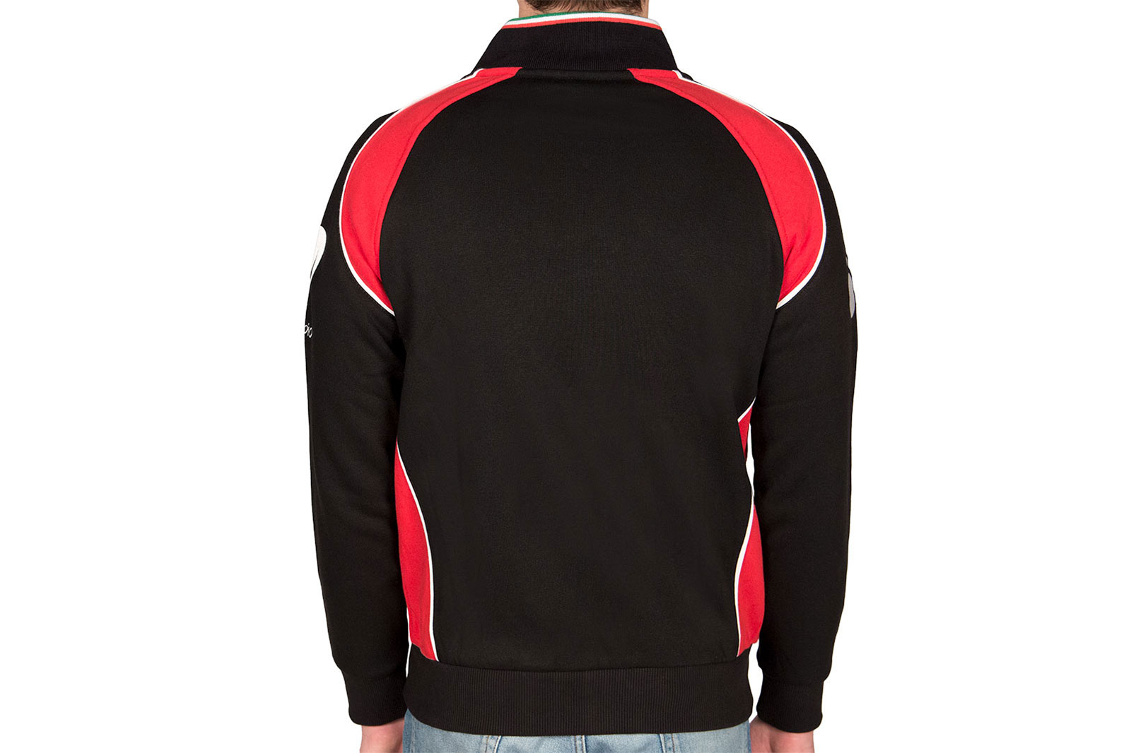 9Z1063-felpa_retro_indossato Sweat Racing rouge et noir- Gallery photo 8
