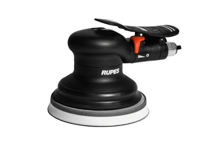 Random orbital palm pneumatic sander with 125mm pad & 9mm orbit - Rupes  tools