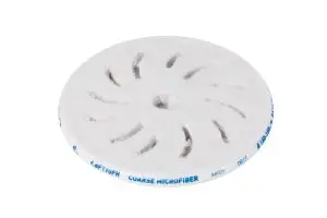 Coarse microfiber polishing pads for random orbital